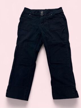 Y2K Roadrunner Jeans black mid rise capri pants